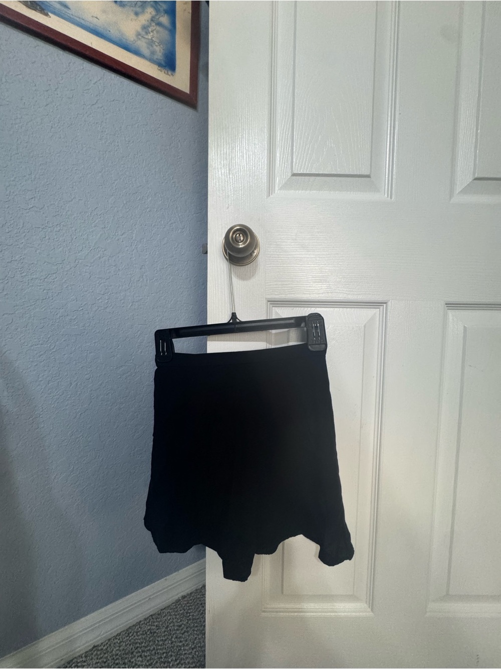 American Apparel Black Ruffle Hem Skort